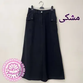 دامن زنانه کتان جیب‌دار در رنگبندی متنوع