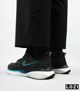 کفش کتانی مردانه مشکی آبی Nike air max pluse