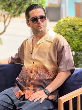 پیراهن مردانه tomorrow مدل طلایی