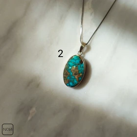 گردنبند فیروزه زنانه - کد 251288