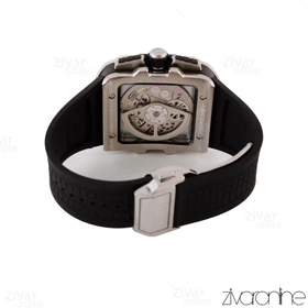 ساعت هابلوت مردانه مربعی سه موتوره قاب سیلور بند مشکی 104995