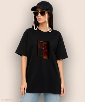 تیشرت لش مردانه و زنانه نوستالژی طرح بالا رفتن از چارچوب در