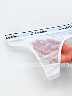 شورت بکلس گیپور طرح V کمر نوشته Calvin klein