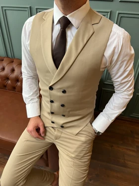 ژیله هشت دکمه کرم v111