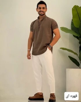 پیراهن ساده مردانه دبل فیس_کد4305