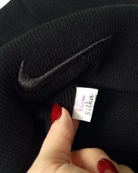 کلاه بافت مردانه دولایه سیلکا مدل Nike گلدوزی