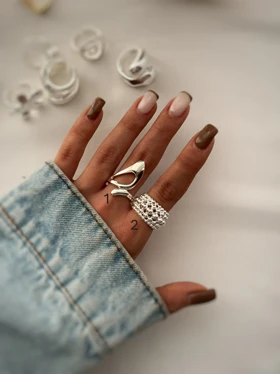 انگشترهای آبکاری نقره سری 2