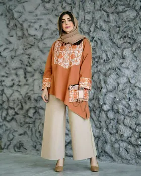 ست مانتو +دامن شلواری+کیف کد 2563