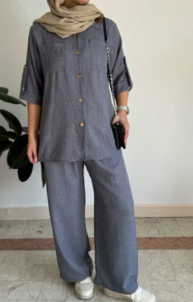 ست مانتو شلوار پنبه