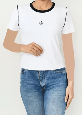تیشرت وسط گلدوزی