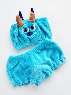 ست نیم‌تنه و شورتک حوله ای طرح سالیوان