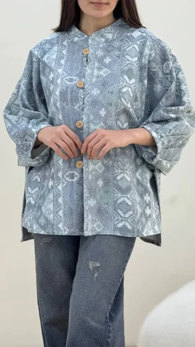 شومیز باکسی طرحدار