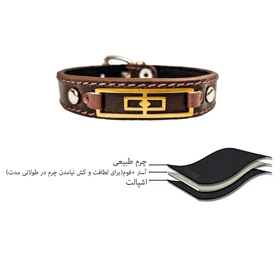 دستبند چرم وارک مدل رایا کد rb388