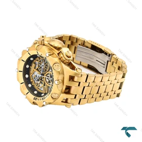 اینویکتا هیبرید مردانه طلایی صفحه اسکلتون مشکی Invicta-6254-G