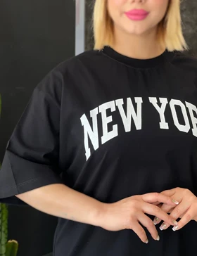 تیشرت لانگ NEW YORK کد : 2128