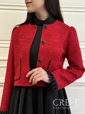 کت و سارافان کتان لمه میله ای