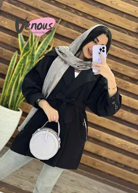 مانتو لینن آستین زیپ