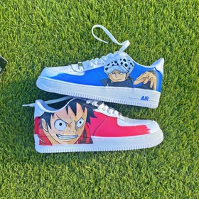 کفش اسپرت ONE PIECE کاستوم کتانی انیمه وان پیس ایرفورس نایک nike air force کد 84062
