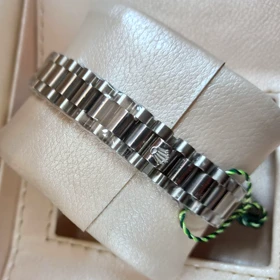 ساعت مچی زنانه طرح رولکس دیت جاست بند اصلی سیلور سایز متوسط