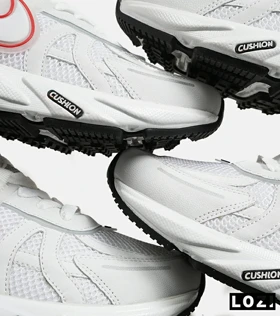 کفش کتانی مردانه و زنانه سفید قرمز Nike cushlon