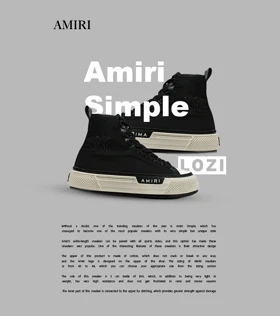 کفش اسنیکرزساق‌دار مشکی Amiri Simple