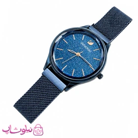 ساعت مچی سواروسکی زنانه موتور ژاپن مدل آبی کیفیت مستر کد 1800