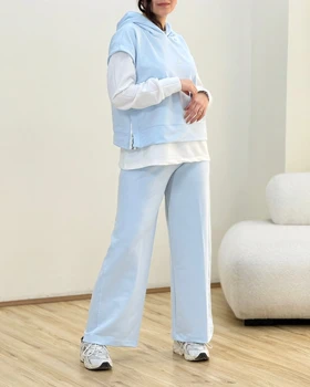 ست سه تیکه ی گلکسی وست وشلوار الو