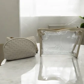 کیف لوازم آرایش و اکسسوری سه تایی در چهار رنگ