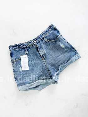 شورتک کوتاه جین ساده پاچه پاکتی