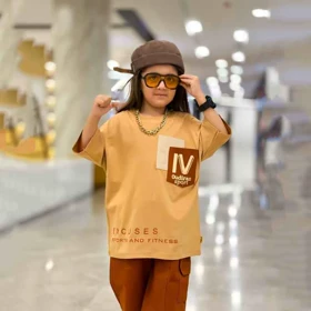 تیشرت شلوارک پسرانه LV EXCUSES مناسب 6 تا 13 سال