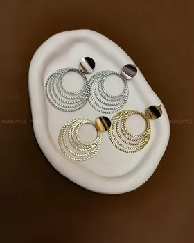 گوشواره حلقه‌ای چندرج 00056