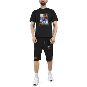 ست تیشرت و شلوارک اسپرت شیکاگو بولز مدل SPL-4B0268 مشکی