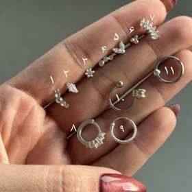 پیرسینگ نقره و استیل جراحی گوش