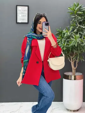 مانتو مازراتی دودکمه یقه نامتقارن