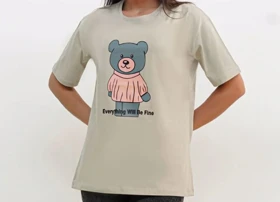 تیشرت زنانه خرسی نخ پنبه