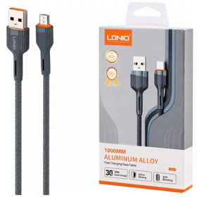 کابل شارژ میکرو یو اس بی الدنیو LDNIO مدل LS641 توان 30 وات