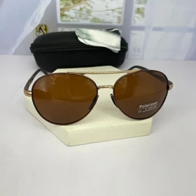 عینک آفتابی پورش دیزاین کد 1095 (فریم قهوه ای طلایی)