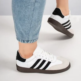 کفش و کتانی زنانه و دخترانه مدل آدیداس ADIDAS رنگ سفید مشکی