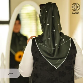 روسری ساتن ابریشم کجراه آفاق