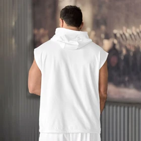 ست هودی و شلوارک بیسیک سفید