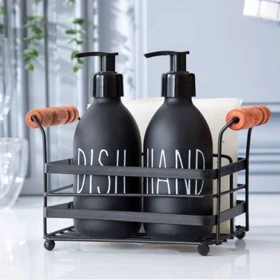 جا مایع شیشه‌ای همراه استند فلزی