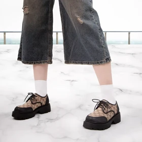 لوفر بندی زنانه مدل گوچی_کرم مشکی کد 5859