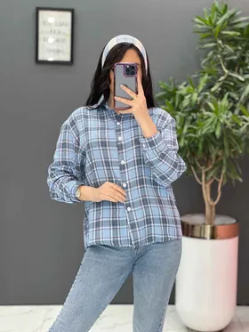 شومیز چهارخونه نخی