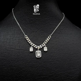 سرویس زنجیری نقره زنانه کدsnz1026