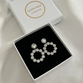 گوشواره زنانه مجلسی گرد کد 602