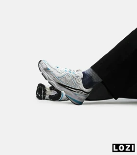 کفش کتانی مردانه و زنانه سفید طوسی آبی NEW BALANCE 1064