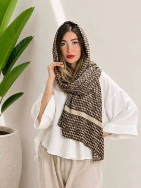 شال بهاره گوچی3 (قهوه ای)