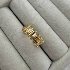 انگشتر پیانویی در دو رنگ