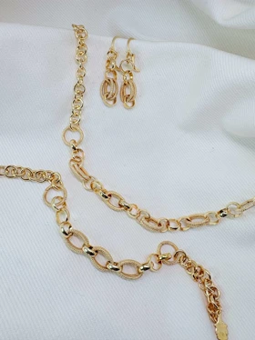 سرویس کامل برند شین مدل «بیضی‌های شنی» | بافت‌دار با رینگ اتصال (گارانتی 1 ساله)