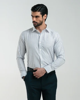ام کی کالکشن پیراهن آستین بلند mk-1683-navy-blue